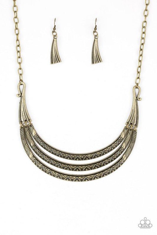 Paparazzi Necklace ~ Primal Princess - Brass