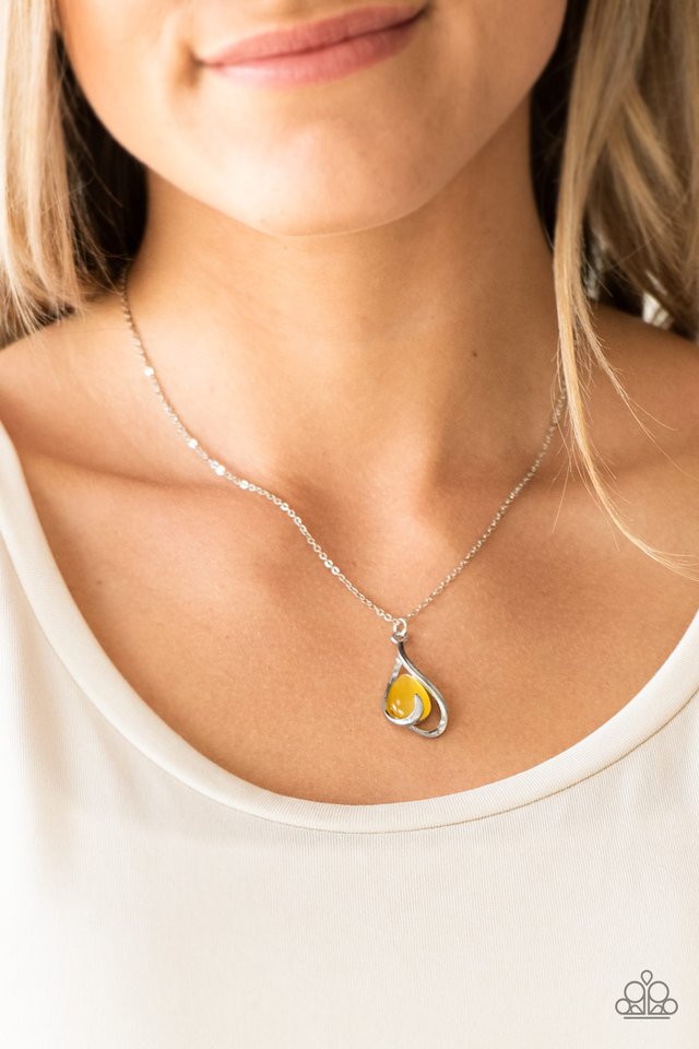 Tell Me A Love Story - Yellow - Paparazzi Necklace Image