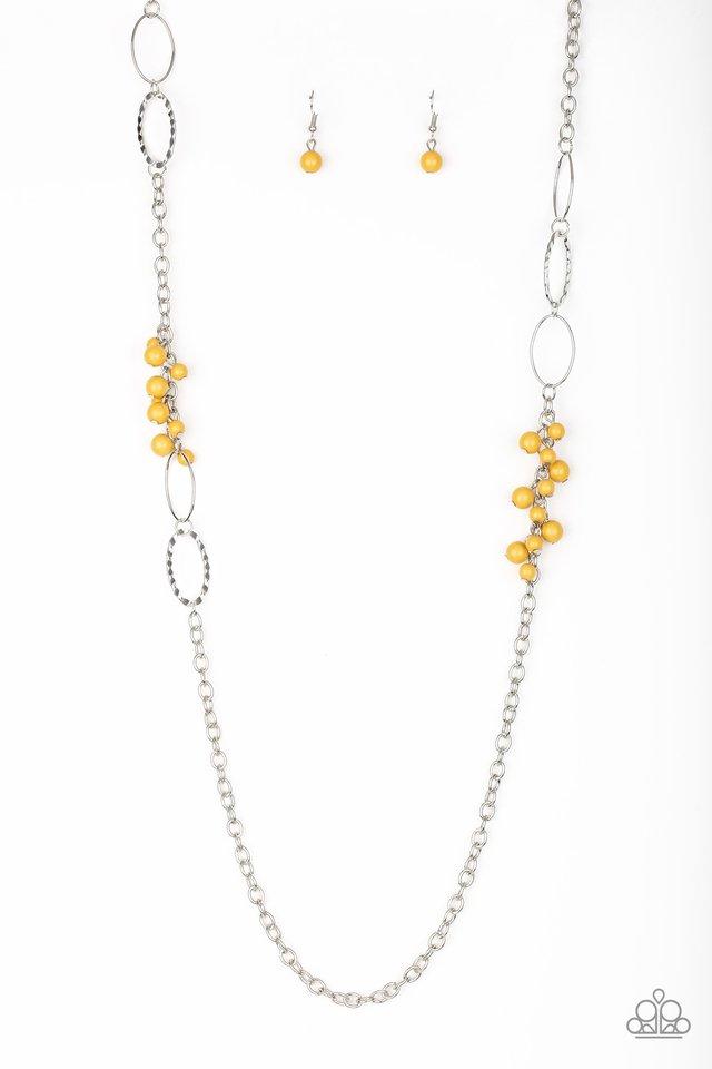 Paparazzi Necklace ~ Flirty Foxtrot - Yellow