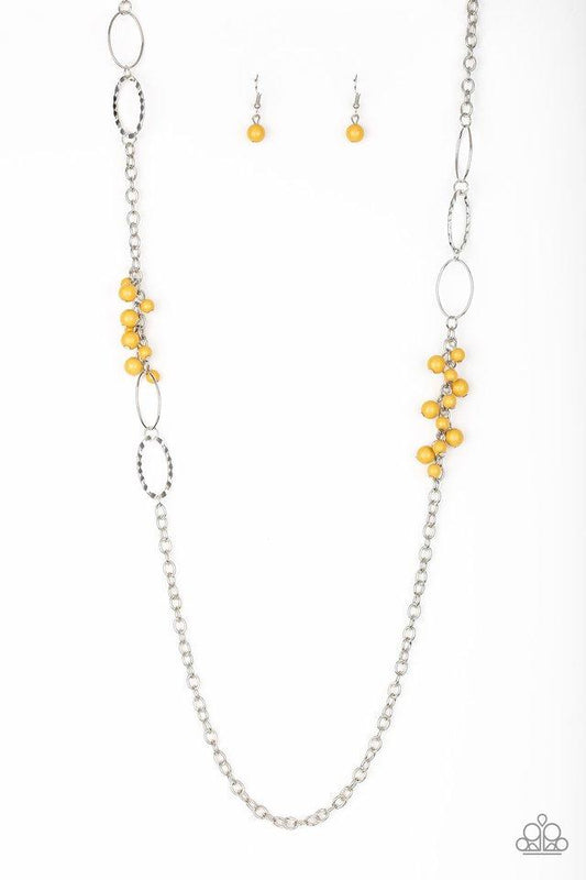 Paparazzi Necklace ~ Flirty Foxtrot - Yellow