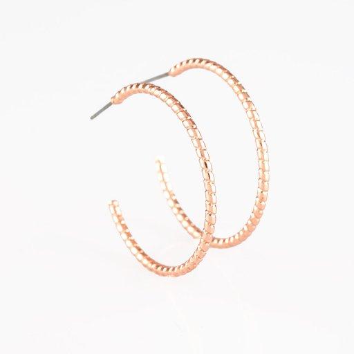 Paparazzi Earring ~ HOOP, Line, and Sinker - Copper