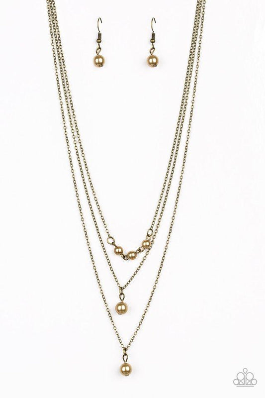 Paparazzi Necklace ~ High Heels and Hustle - Brass