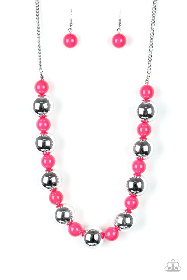 Paparazzi Necklace ~ Top Pop - Pink
