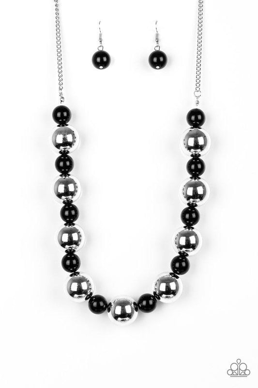 Paparazzi Necklace ~ Top Pop - Black