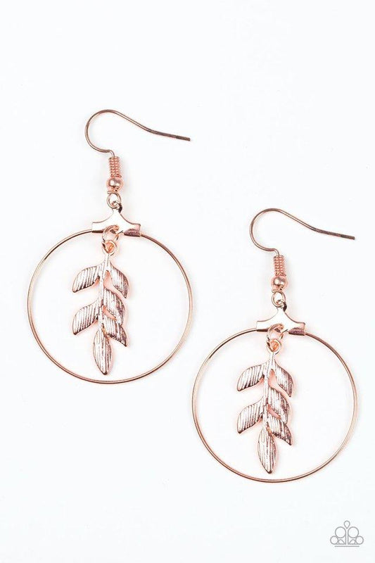 Paparazzi Earring ~ Branching Into Boho - Copper