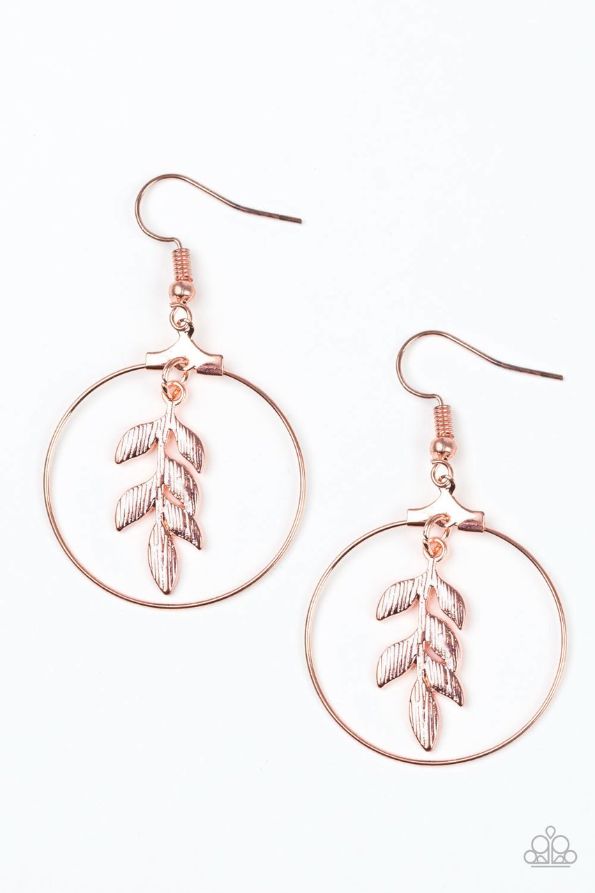 Paparazzi Earring ~ Branching Into Boho - Copper
