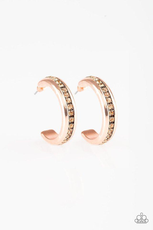 Paparazzi Earring ~ 5th Avenue Fashionista - Copper