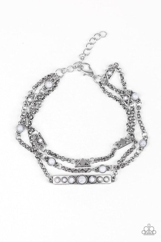 Paparazzi Bracelet ~ No Means NOMAD - Silver