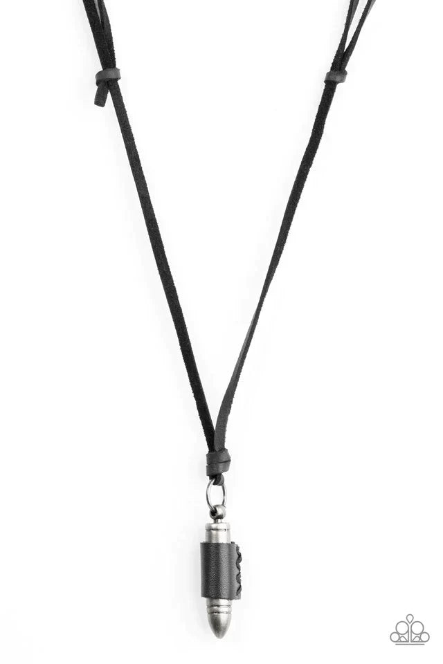 Paparazzi Necklace ~ Boldly Bulletproof - Black