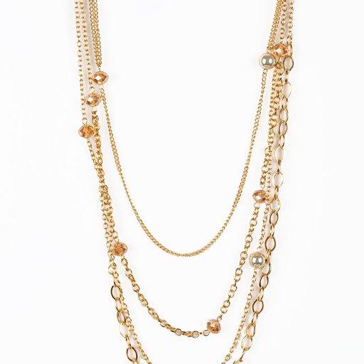 Paparazzi Necklace ~ Glamour Grotto - Gold