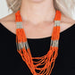 Let It BEAD - Orange  - Paparazzi Necklace Image