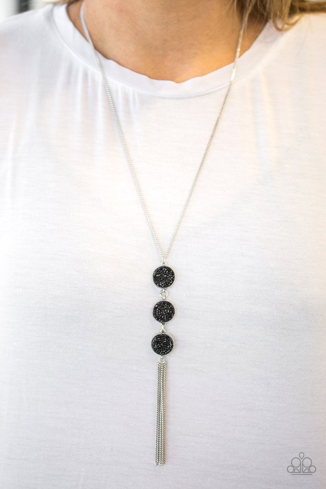 Triple Shimmer - Black - Paparazzi Necklace Image
