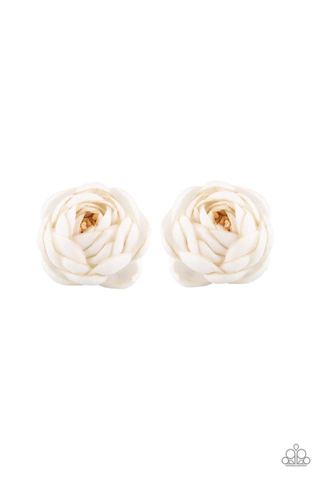 Paparazzi Hair Accessories ~ Dapper In Dahlias - White