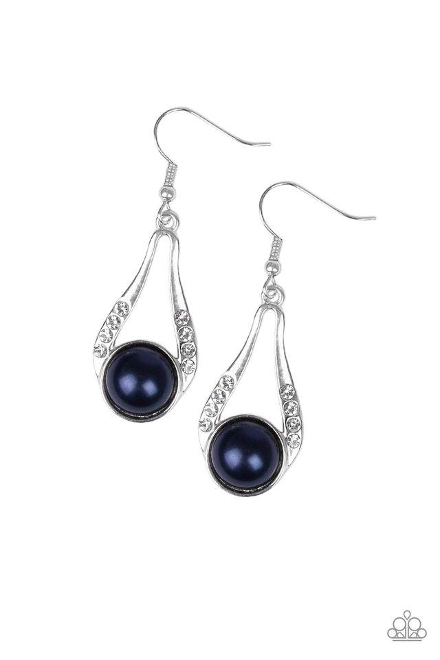Paparazzi Earring ~ HEADLINER Over Heels - Blue