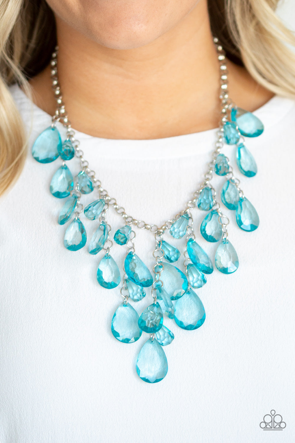Paparazzi Necklace ~ Irresistible Iridescence - Blue