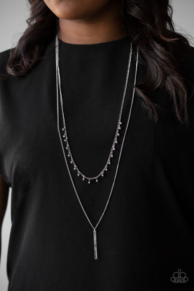 Keep Your Eye On The Pendulum - Silver - Paparazzi Necklace Image