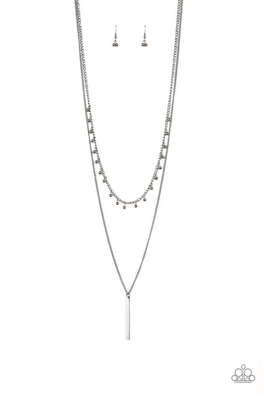 Keep Your Eye On The Pendulum - Black - Paparazzi Necklace Image