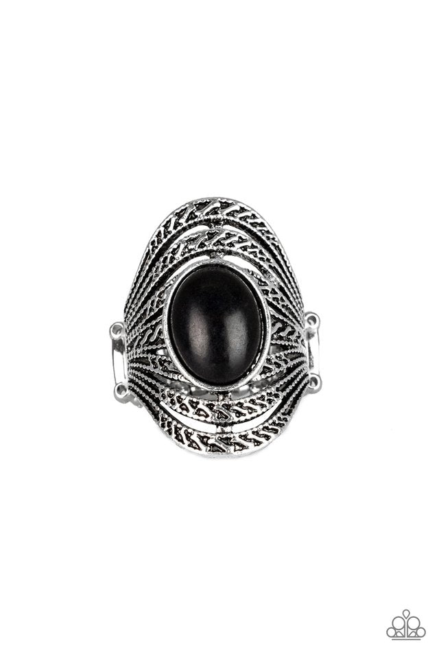 Royal Roamer - Black - Paparazzi Ring Image