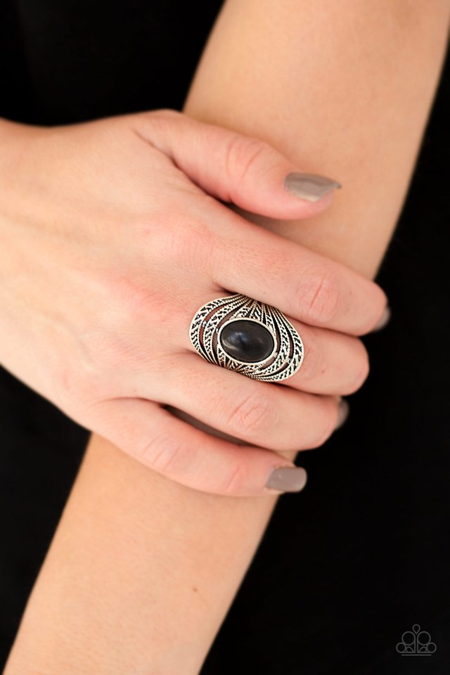 Royal Roamer - Black - Paparazzi Ring Image