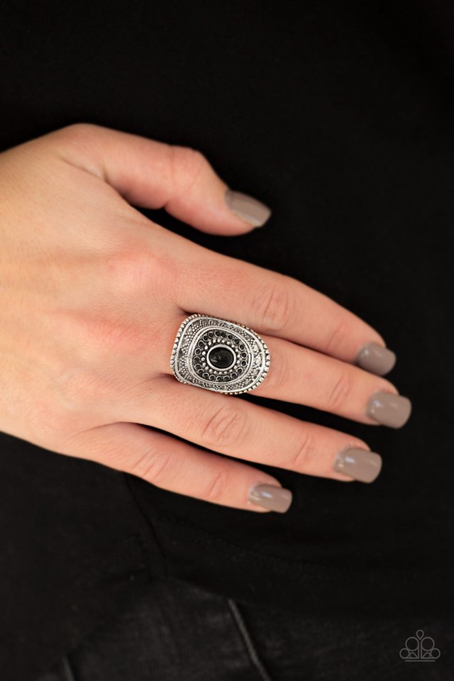 Adventure Venture - Black - Paparazzi Ring Image