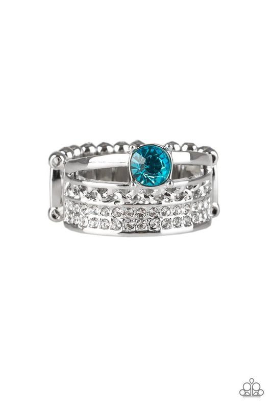 The Overachiever - Blue - Paparazzi Ring Image