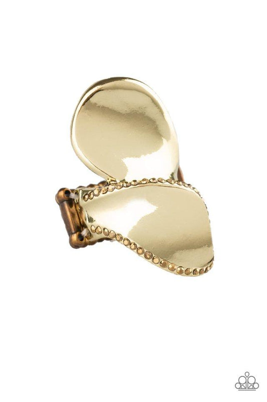 Paparazzi Ring ~ Fabulously Folded - Brass