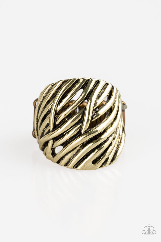 Really Riveting - Brass - Paparazzi Ring Image