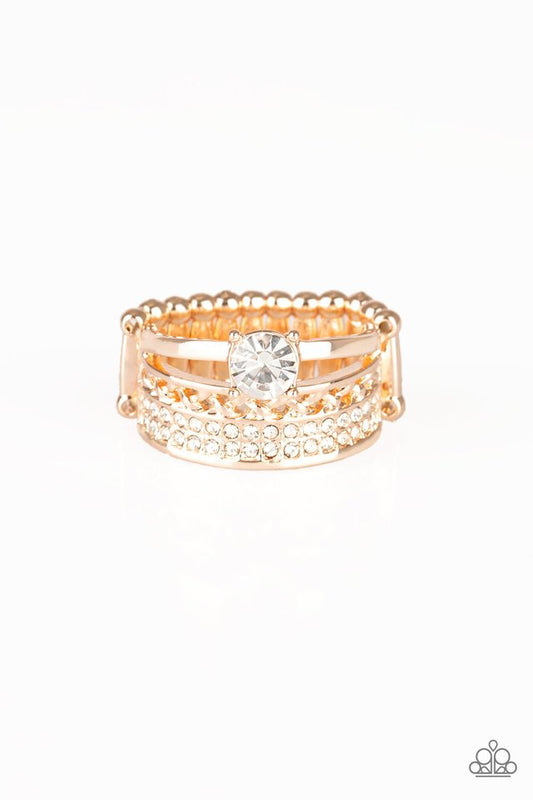 The Overachiever - Rose Gold - Paparazzi Ring Image