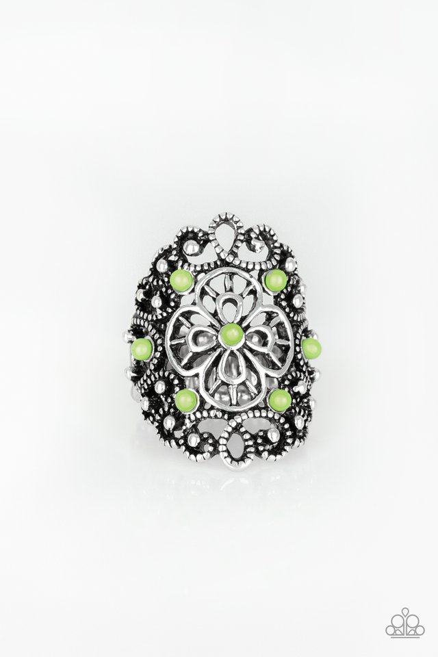 Floral Fancies - Green - Paparazzi Ring Image