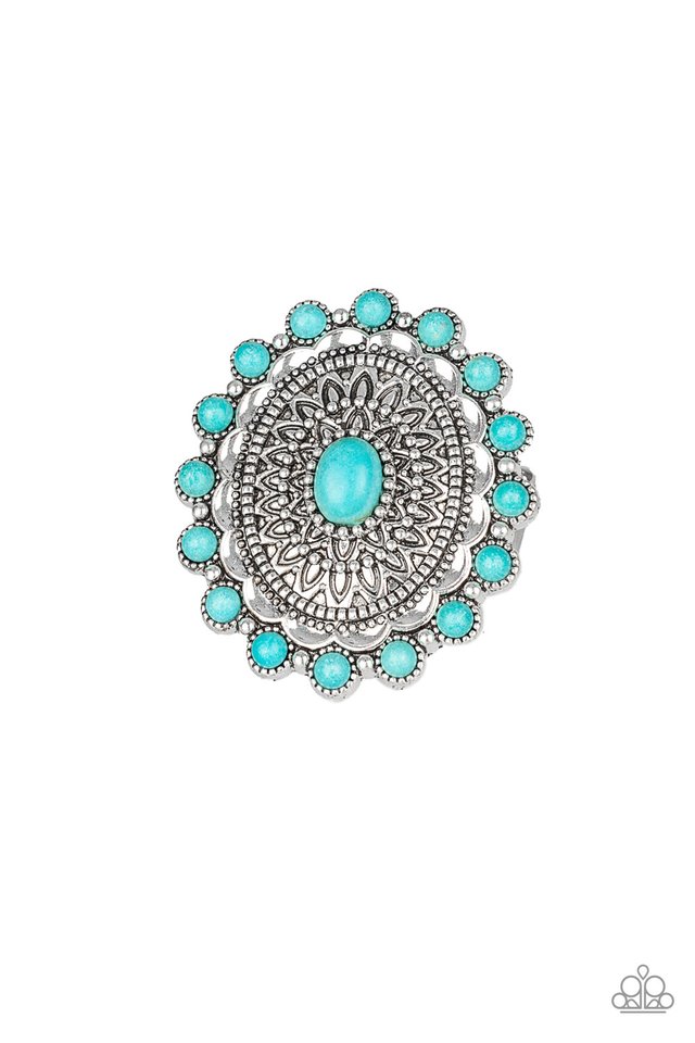 Mesa Mandala - Blue - Paparazzi Ring Image