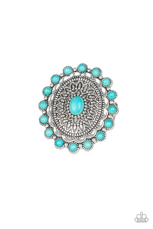 Mesa Mandala - Blue - Paparazzi Ring Image