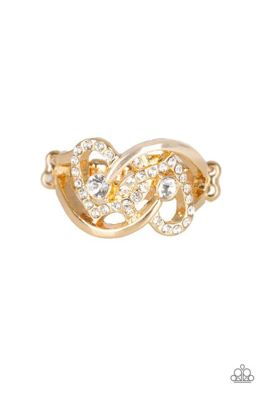 Paparazzi Ring ~ Have The World On A HEART-String - Gold
