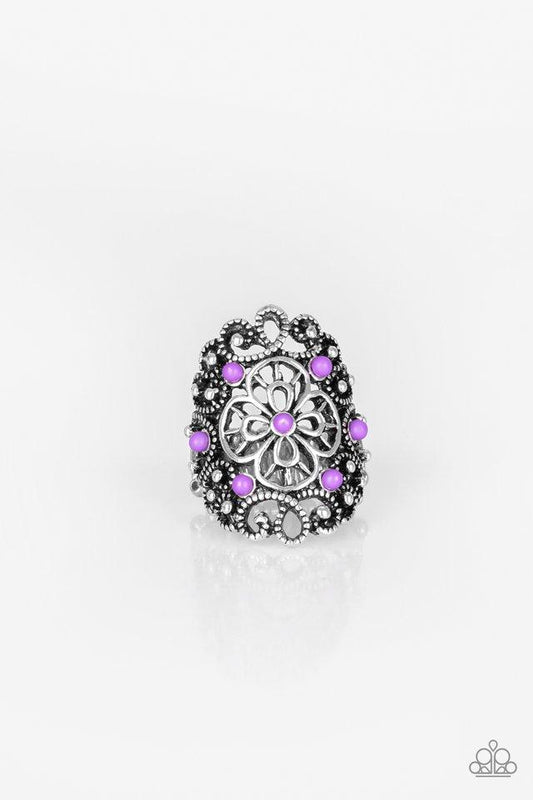 Paparazzi Ring ~ Floral Fancies - Purple