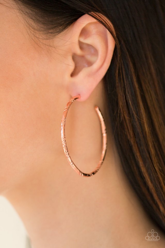 A Double Take - Copper - Paparazzi Earring Image