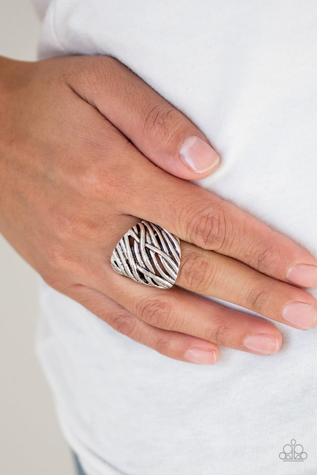 Really Riveting - Silver - Paparazzi Ring Image