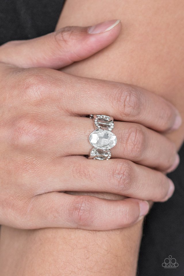 Supreme Bling - White - Paparazzi Ring Image