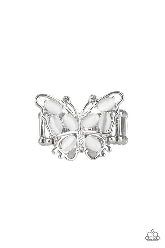 Paparazzi Ring ~ Flutter Flair - White