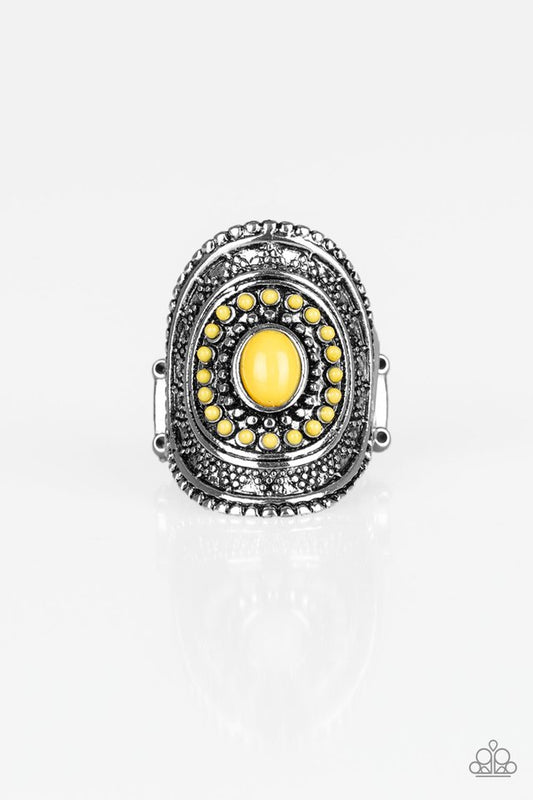 Adventure Venture - Yellow - Paparazzi Ring Image