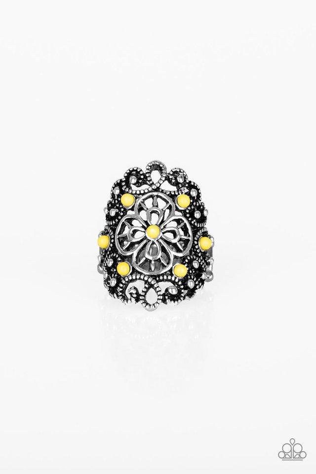 Paparazzi Ring ~ Floral Fancies - Yellow