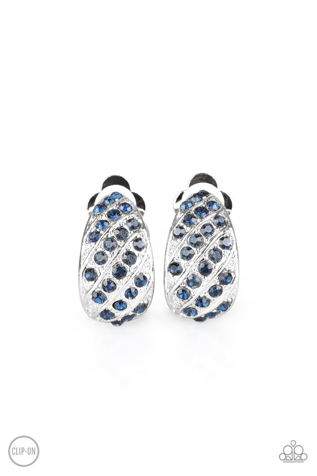 Sparkling Shells - Blue - Paparazzi Earring Image