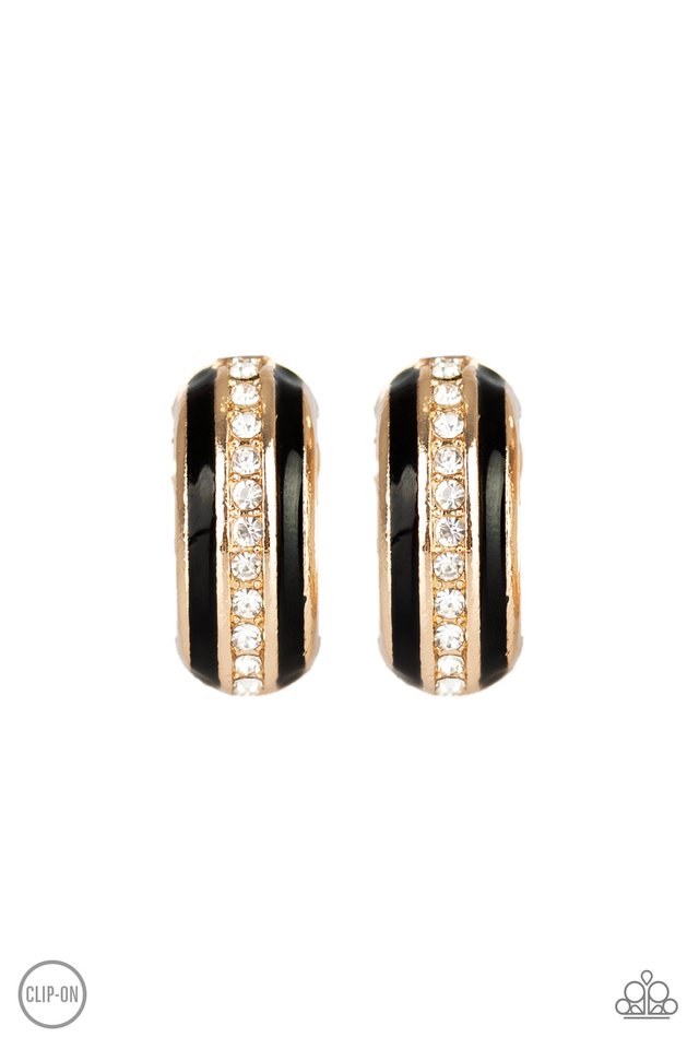 WEALTHY Living - Gold - Paparazzi Earring Image