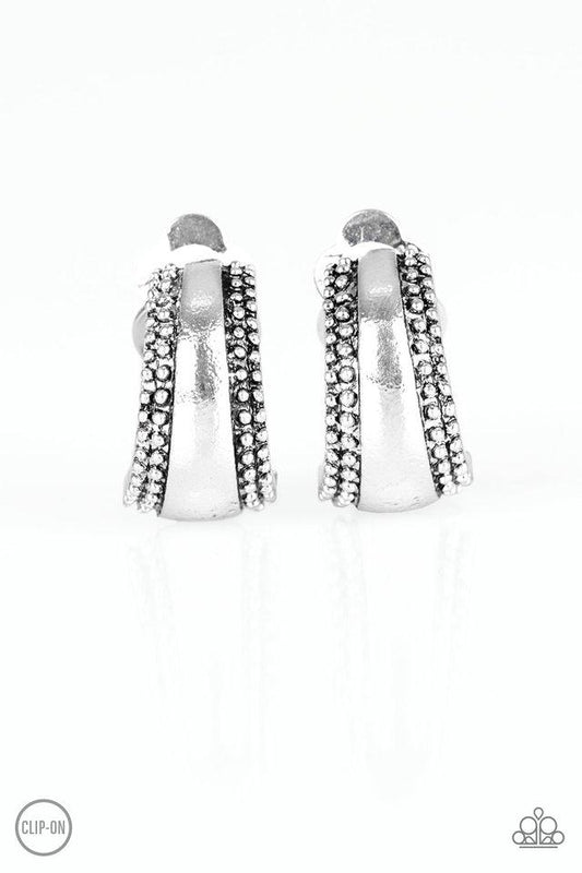 Paparazzi Earring ~ Bells Ringing - Silver