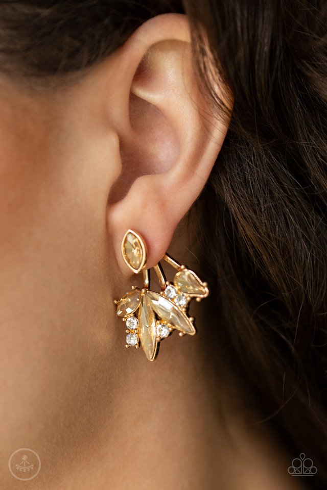 Deco Dynamite - Gold - Paparazzi Earring Image
