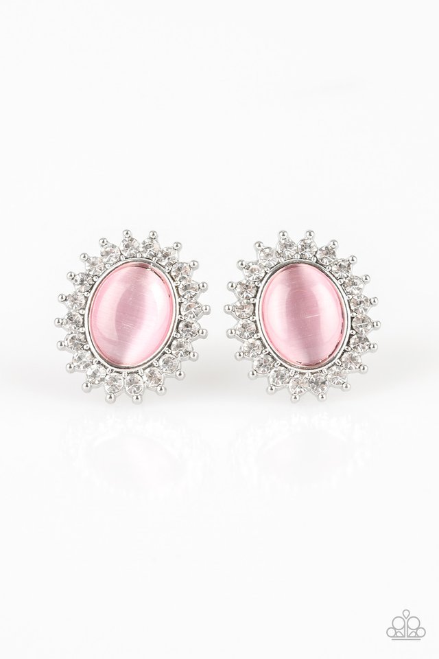 Hey There, Gorgeous - Pink  - Paparazzi Earring Image