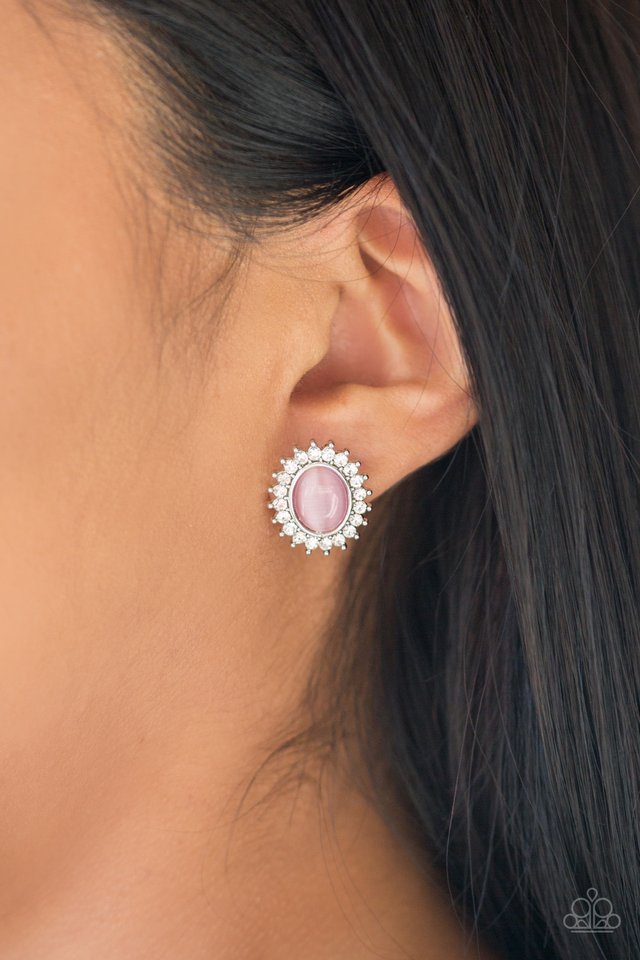 Hey There, Gorgeous - Pink  - Paparazzi Earring Image
