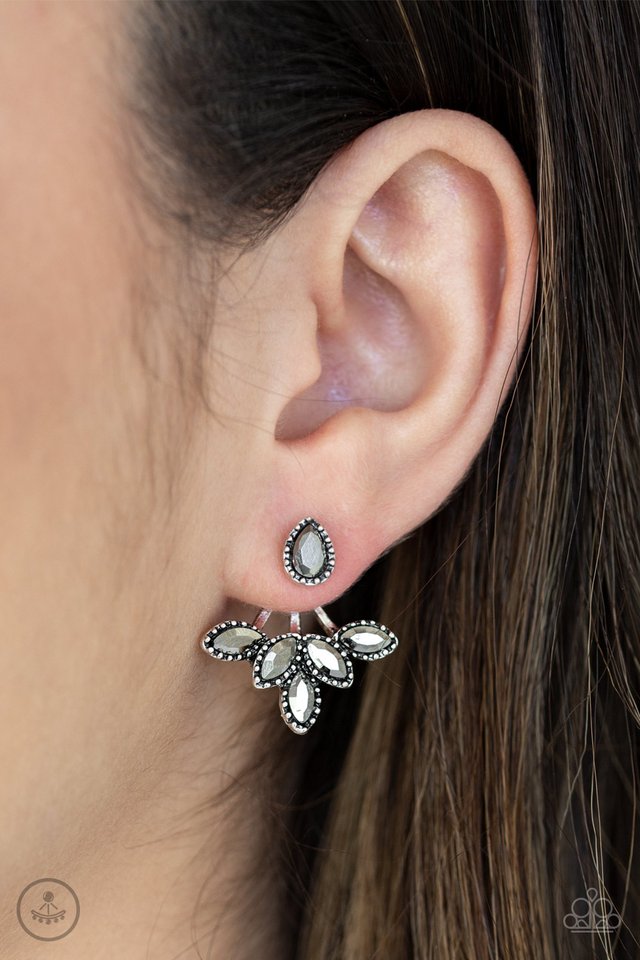A Force To BEAM Reckoned With - Silver - Paparazzi Earring Image