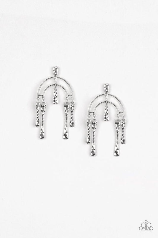 Paparazzi Earring ~ ARTIFACTS Of Life - Silver