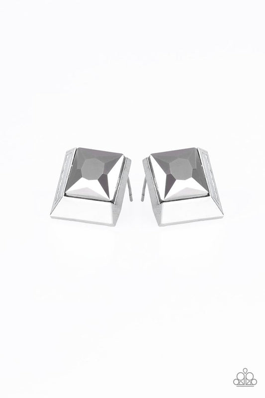 Stellar Square - Silver - Paparazzi Earring Image
