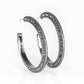 Dazzling Diamond-naire - Black - Paparazzi Earring Image