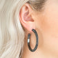 Dazzling Diamond-naire - Black - Paparazzi Earring Image